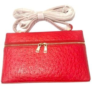 Faux Ostrich Leather Women's Crossbody Bag